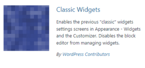 Classic Widget WordPress Plugins