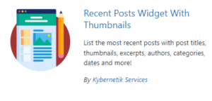 Recent Post with Thumbnails WordPress Plugins